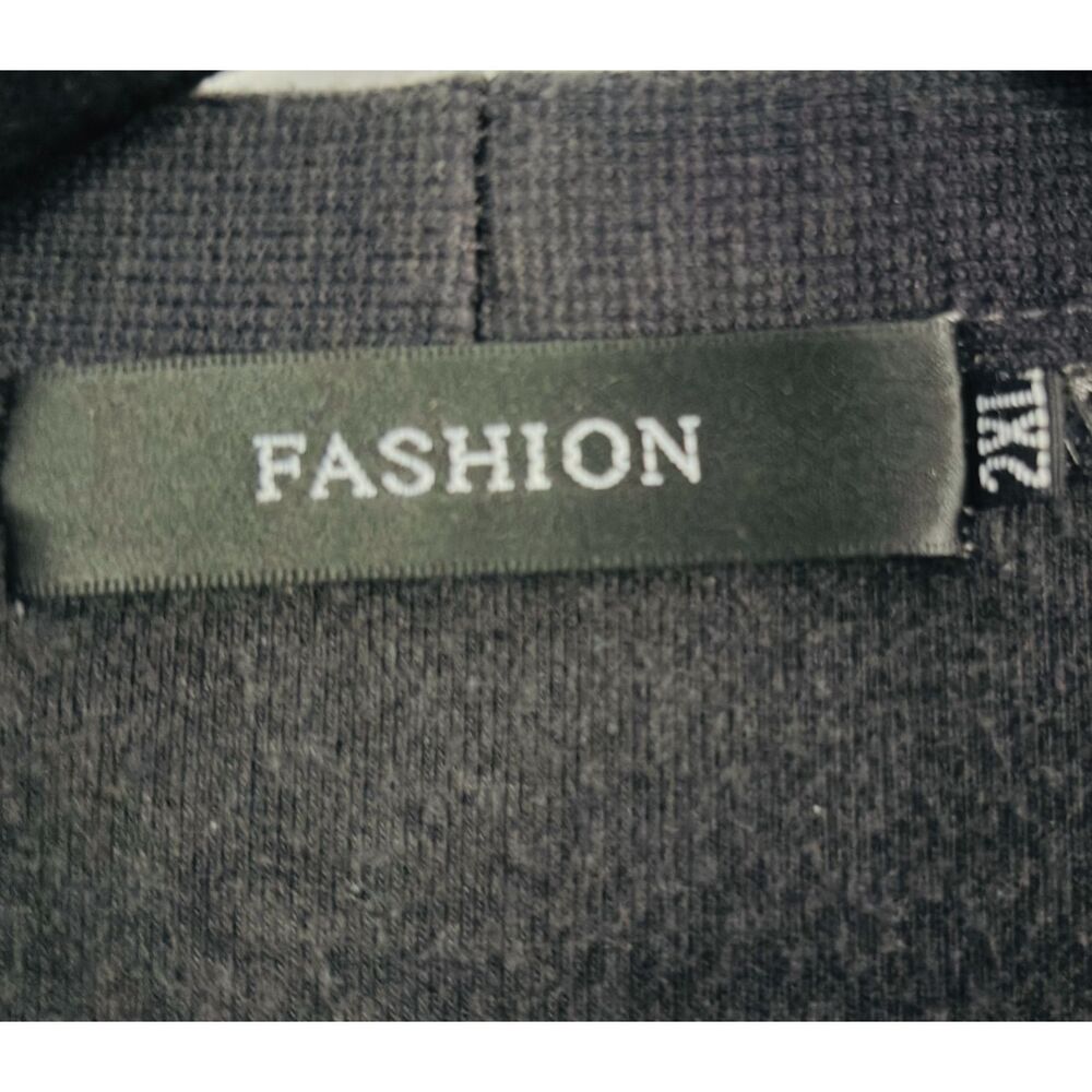 MEROKEETY Spring Knit Cardigan Sweater Snap Button Down Open Front Black Top - Picture 4 of 10